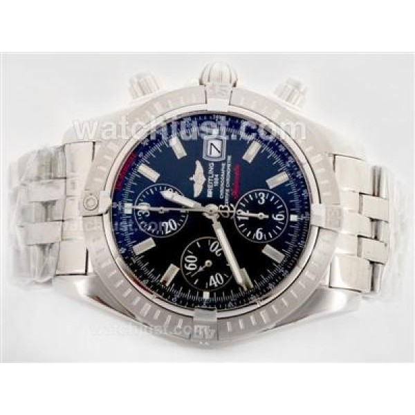 Breitling Chronomat Evolution V2 Swiss Valjoux 7750 Movement With Graphite Dial-Updated Version