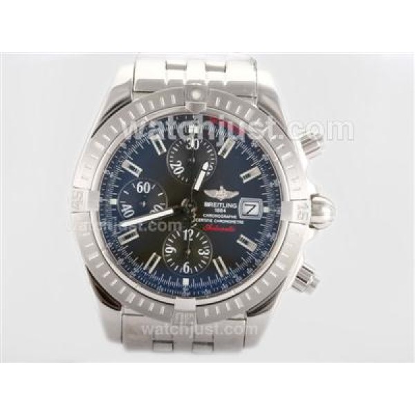 Breitling Chronomat Evolution V2 Swiss Valjoux 7750 Movement With Graphite Dial-Updated Version