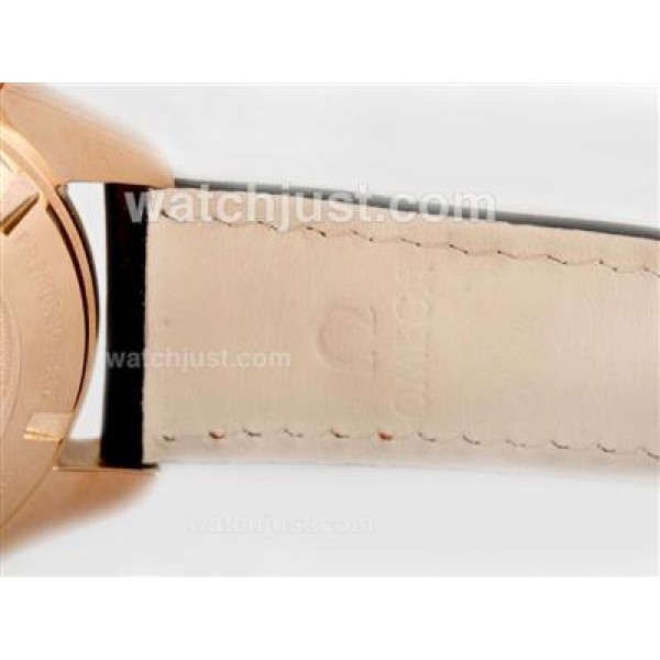 Omega Planet Ocean Chronograph Swiss Valjoux 7750 Movement-18K Plated Rose Gold Casing