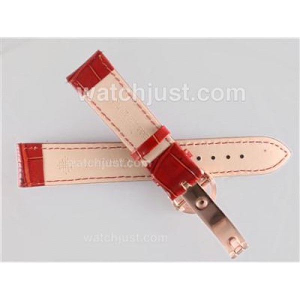Patek Philippe Brown Leather Strap with Deployment Buckle