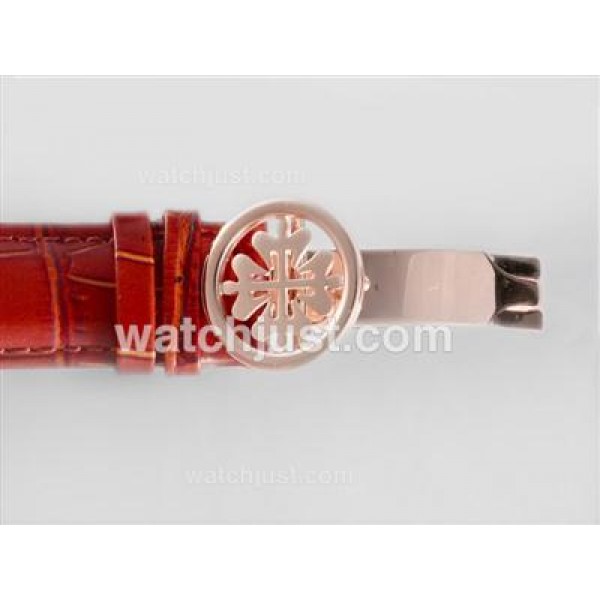 Patek Philippe Brown Leather Strap with Deployment Buckle