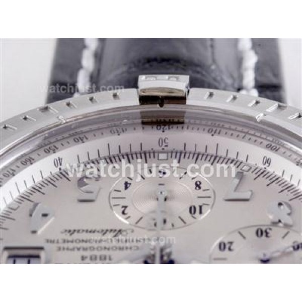 Breitling Chronomat Evolution Chronograph Swiss Valjoux 7750 Movement with White Dial
