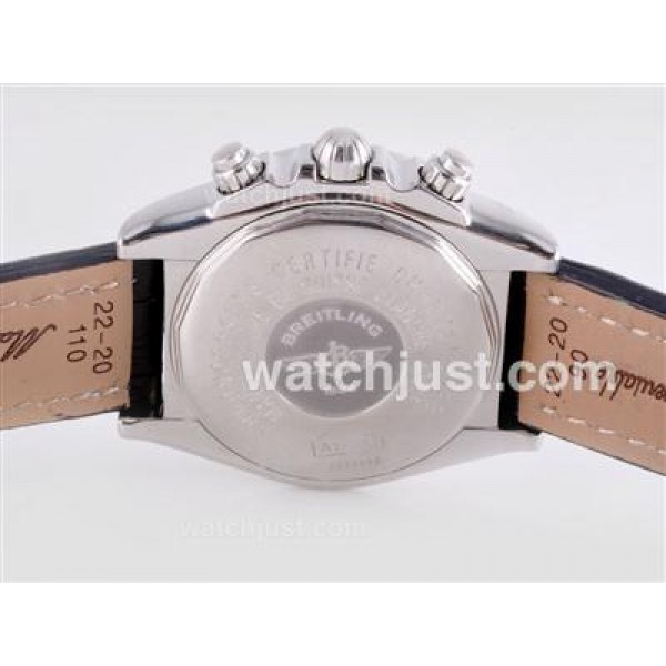 Breitling Chronomat Evolution Chronograph Swiss Valjoux 7750 Movement with White Dial