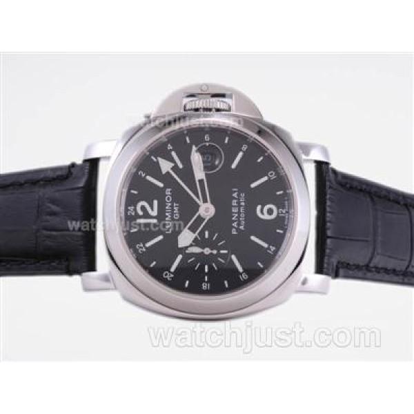 Panerai PAM088 Luminor GMT With Swiss Valjoux 7750 Movement Black Dial-28,800bph