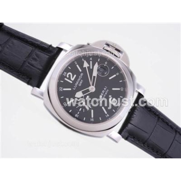 Panerai PAM088 Luminor GMT With Swiss Valjoux 7750 Movement Black Dial-28,800bph
