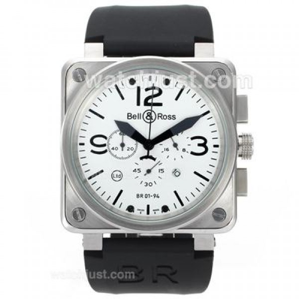 Bell & Ross BR 01-94 Working Chronograph with White Dial 46x46mm