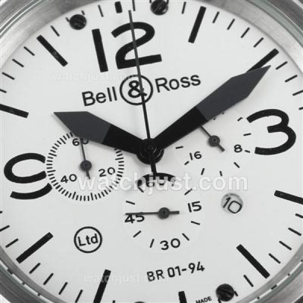 Bell & Ross BR 01-94 Working Chronograph with White Dial 46x46mm