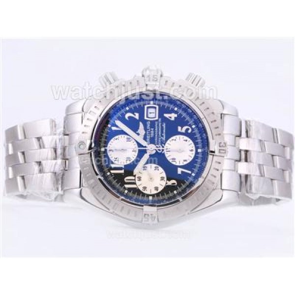 Breitling Chronomat Evolution Chronograph Swiss Valjoux 7750 Movement with Black Dial-AR Coating