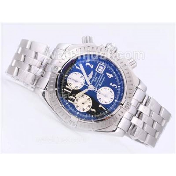 Breitling Chronomat Evolution Chronograph Swiss Valjoux 7750 Movement with Black Dial-AR Coating