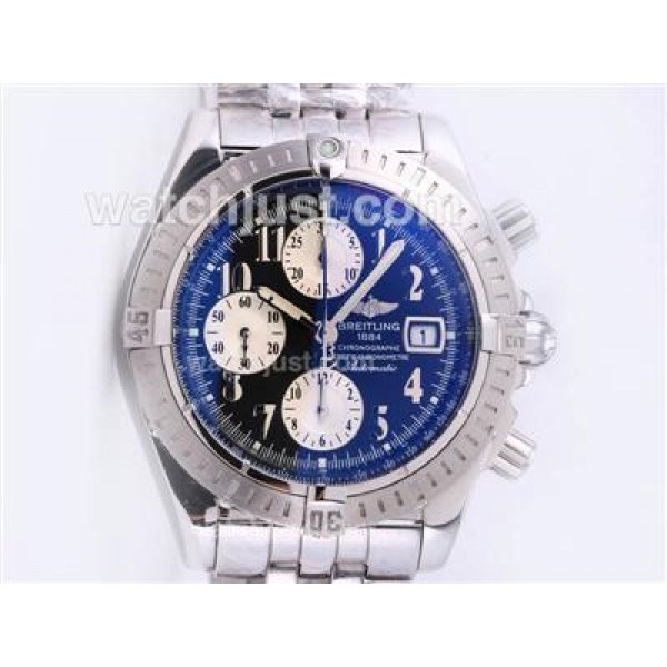 Breitling Chronomat Evolution Chronograph Swiss Valjoux 7750 Movement with Black Dial-AR Coating