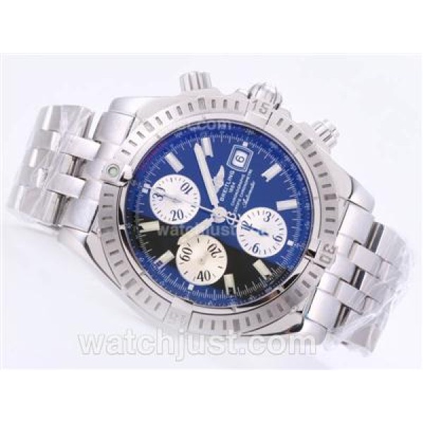 Breitling Chronomat Evolution Chronograph Swiss Valjoux 7750 Movement with Black Dial-AR Coating