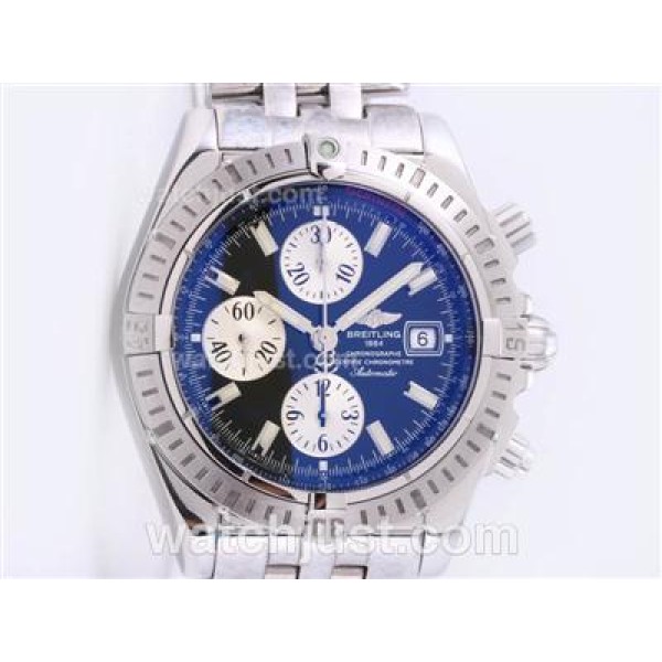 Breitling Chronomat Evolution Chronograph Swiss Valjoux 7750 Movement with Black Dial-AR Coating