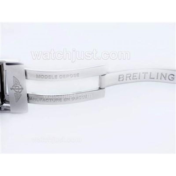 Breitling Chronomat Evolution Chronograph Swiss Valjoux 7750 Movement with White Dial S/S