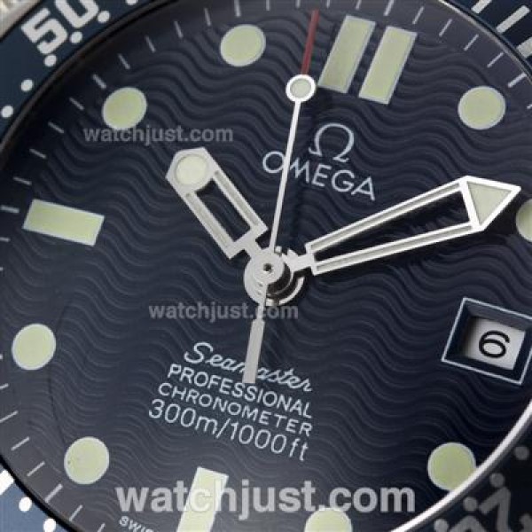 Omega Seamaster James Bond With Swiss ETA 2836 Movement-Blue Wave Dial