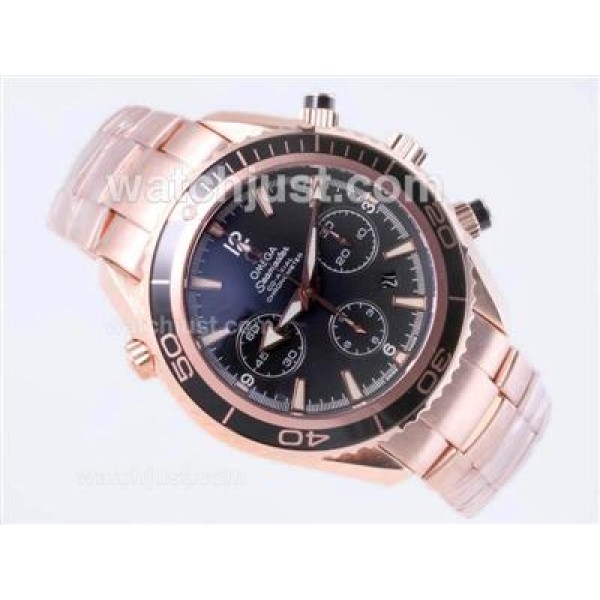 AAA Quality Omega Seamaster Planet Ocean Replica Watches With Black Dials For Men