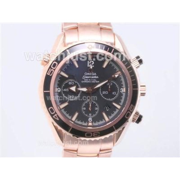 AAA Quality Omega Seamaster Planet Ocean Replica Watches With Black Dials For Men