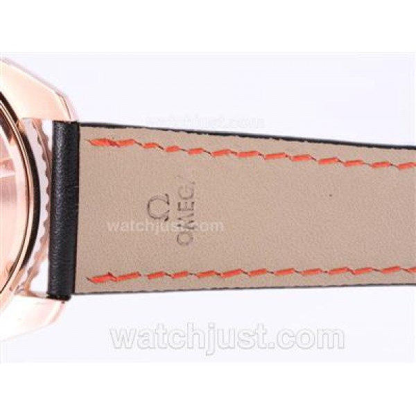 Omega Seamaster Planet Ocean Chronograph Swiss Valjoux 7750 Movement-18K Rose Gold Casing