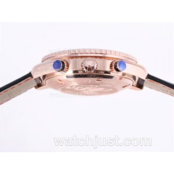 Omega Seamaster Planet Ocean Chronograph Swiss Valjoux 7750 Movement-18K Rose Gold Casing