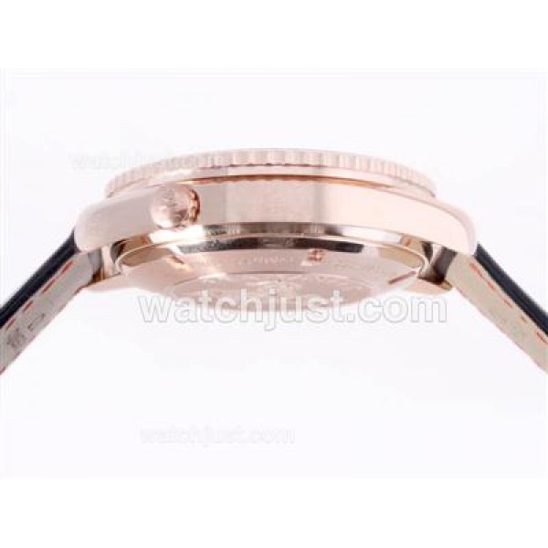Omega Seamaster Planet Ocean Chronograph Swiss Valjoux 7750 Movement-18K Rose Gold Casing