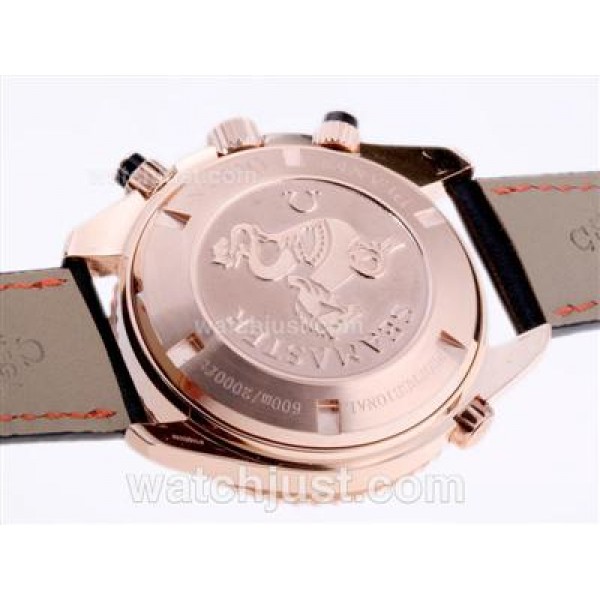 Omega Seamaster Planet Ocean Chronograph Swiss Valjoux 7750 Movement-18K Rose Gold Casing