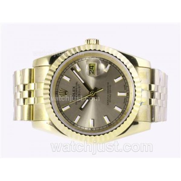 Best Quality Rolex Datejust Replica Watches With Gray Dials For Sale