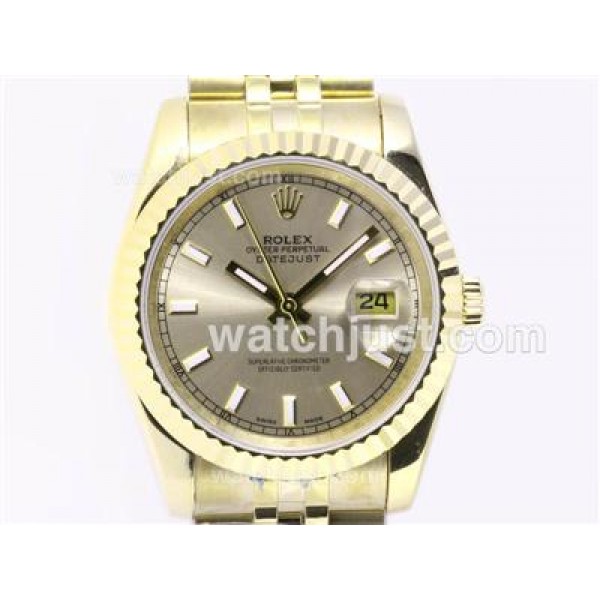 Best Quality Rolex Datejust Replica Watches With Gray Dials For Sale