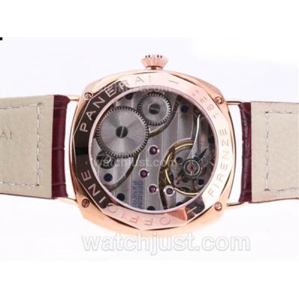 Panerai Radiomir Black Seal With Swiss ETA Unitas 6497 Swan Neck Movement-18K Rose Gold Case