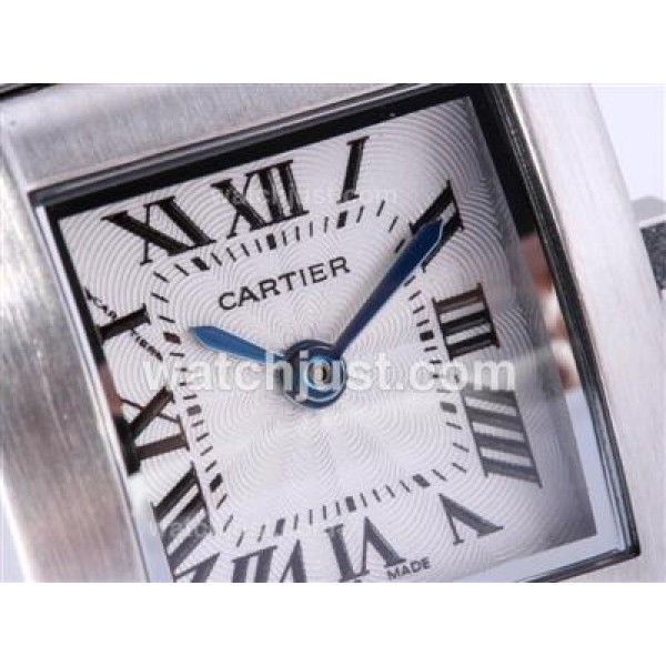 Cartier Tank Two Tone with White Dial-Lady Size