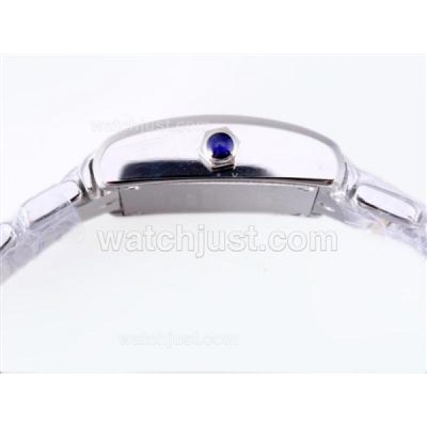 Cartier Tank Two Tone with White Dial-Lady Size