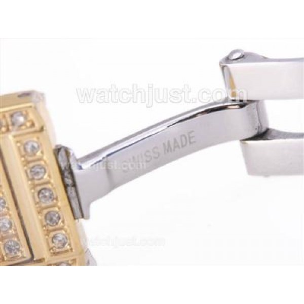 Cartier Tank Full Gold with Diamond Dial and Bezel