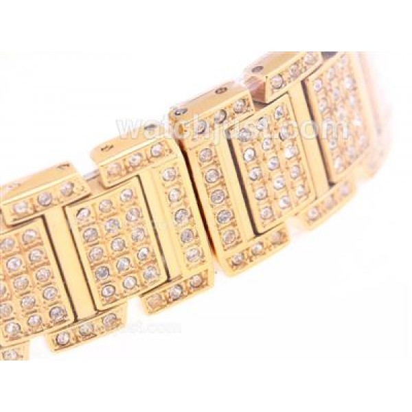 Cartier Tank Full Gold with Diamond Dial and Bezel