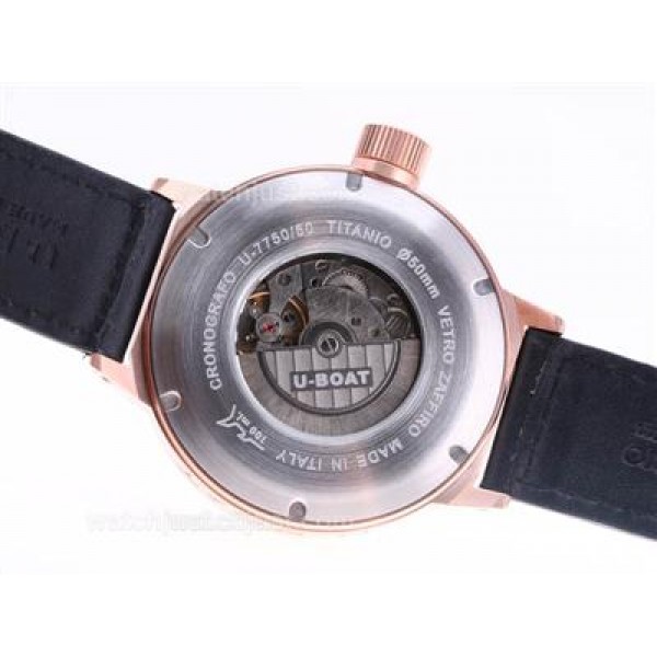 U-Boat Italo Fontana U-B497 Automatic Rose Gold Case With White Marking