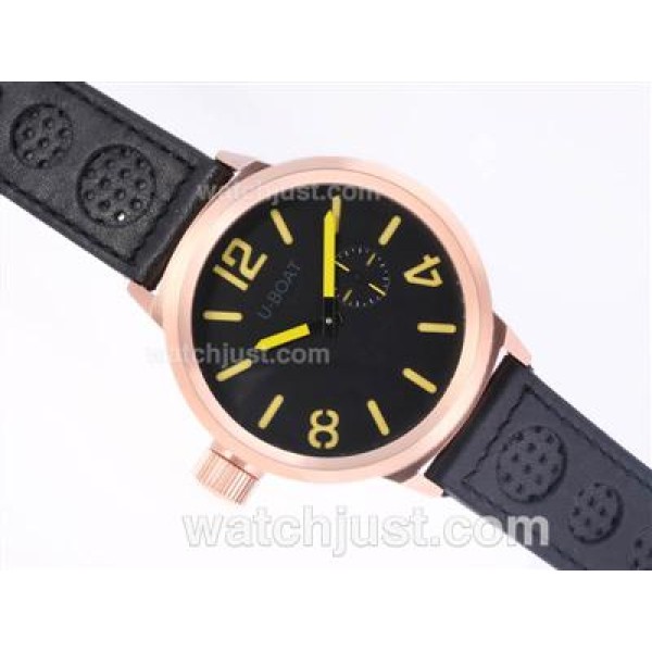 U-Boat Italo Fontana U-B497 Automatic Rose Gold Case With Yellow Marking