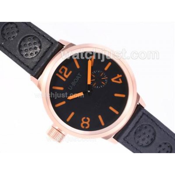U-Boat Italo Fontana U-B497 Automatic Rose Gold Case With Orange Marking