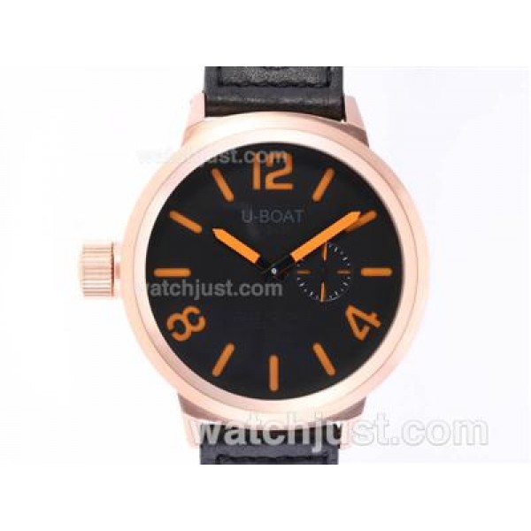 U-Boat Italo Fontana U-B497 Automatic Rose Gold Case With Orange Marking