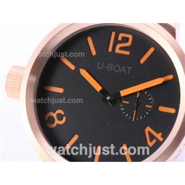 U-Boat Italo Fontana U-B497 Automatic Rose Gold Case With Orange Marking
