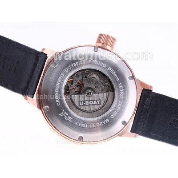 U-Boat Italo Fontana U-B497 Automatic Rose Gold Case With Orange Marking