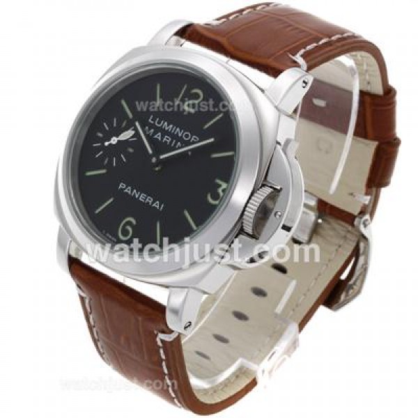 Panerai Luminor Marina PAM 111 Unitas 6497 Swan Neck Movement with Black Dial