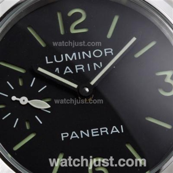 Panerai Luminor Marina PAM 111 Unitas 6497 Swan Neck Movement with Black Dial