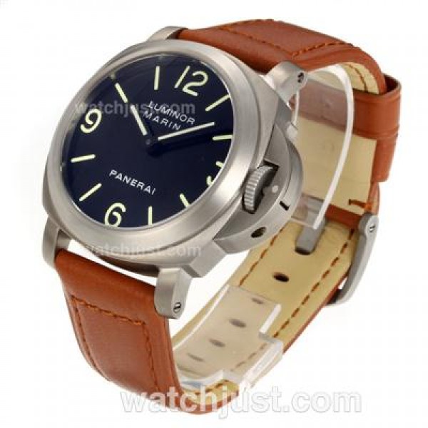 Panerai Luminor Base PAM112 Swiss ETA Unitas 6497 Movement Swan Neck-Full Titanium Case