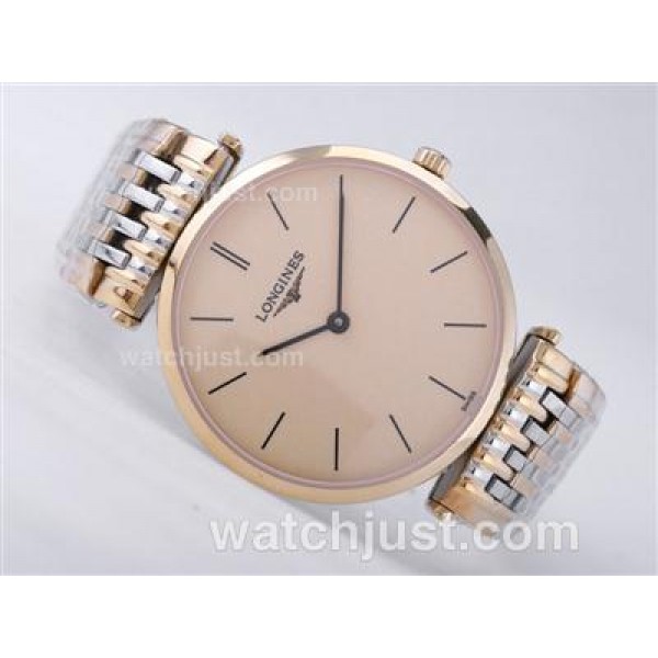 Longines La Grande Classique Two Tone With Swiss ETA Movement-Golden Dial