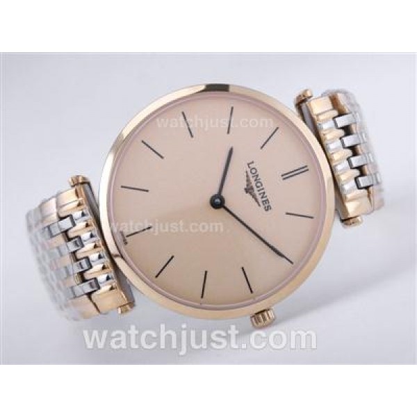Longines La Grande Classique Two Tone With Swiss ETA Movement-Golden Dial