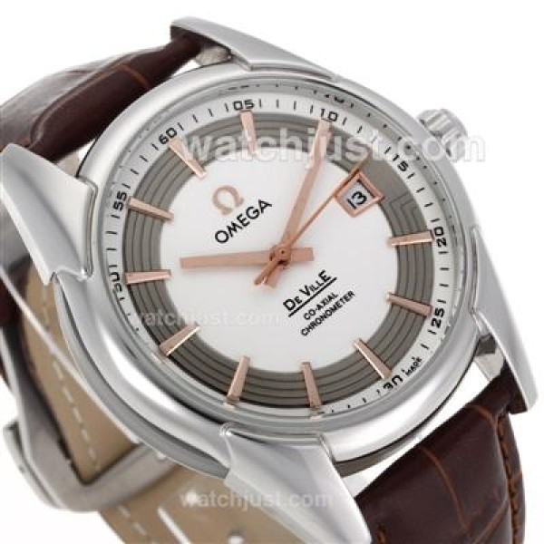 Omega Hour Vision See Thru Case Automatic with White Dial