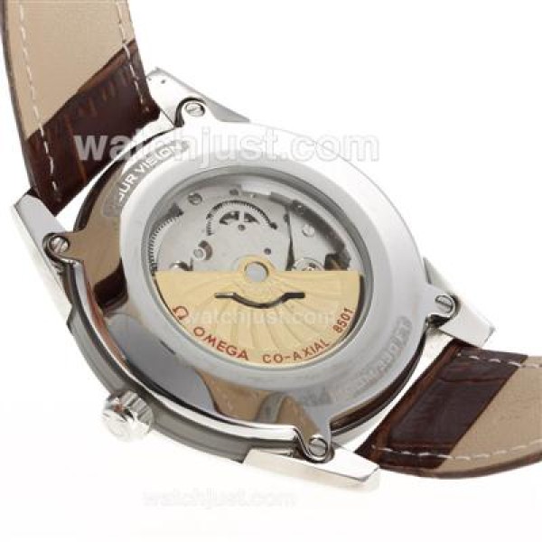Omega Hour Vision See Thru Case Automatic with White Dial