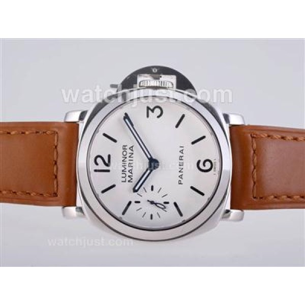 Panerai Luminor Marina Swiss ETA Unitas 6497 Movement with White Dial-AR Coating