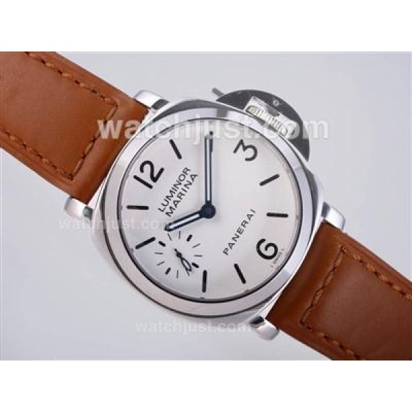 Panerai Luminor Marina Swiss ETA Unitas 6497 Movement with White Dial-AR Coating