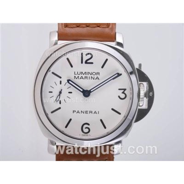Panerai Luminor Marina Swiss ETA Unitas 6497 Movement with White Dial-AR Coating