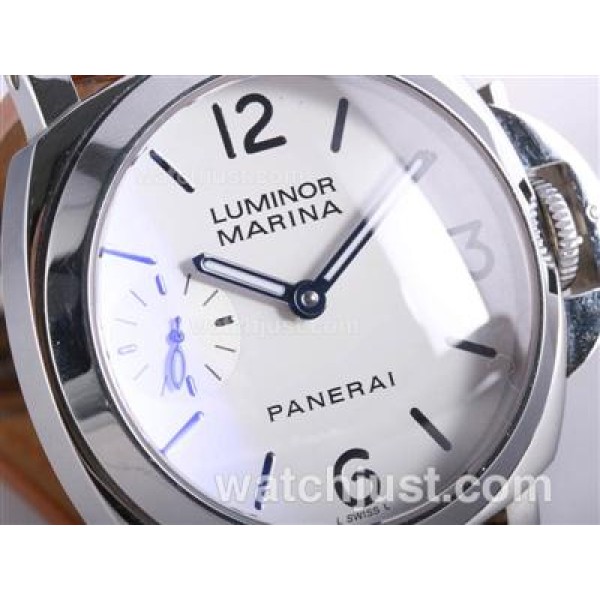 Panerai Luminor Marina Swiss ETA Unitas 6497 Movement with White Dial-AR Coating