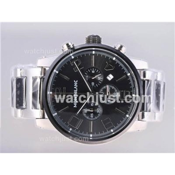 Montblanc Time Walker Working Chronograph with Black Dial-Authentic Ceramic Bezel