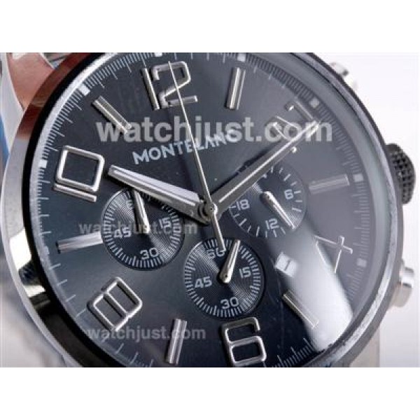 Montblanc Time Walker Working Chronograph with Black Dial-Authentic Ceramic Bezel